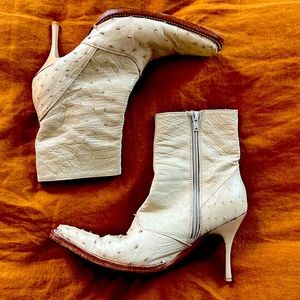 Genuine Ostrich Leather Stiletto Boots